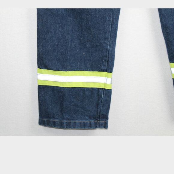 Dickies Jeans Sz 36x30 Work Flame Retardant Reflective Strip on Leg Safety Pants - Picture 3 of 9